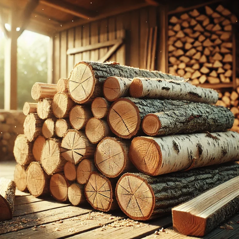 Ovntørret brænde - brændestak